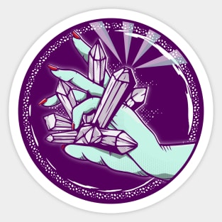 Charging amethyst crystals Sticker